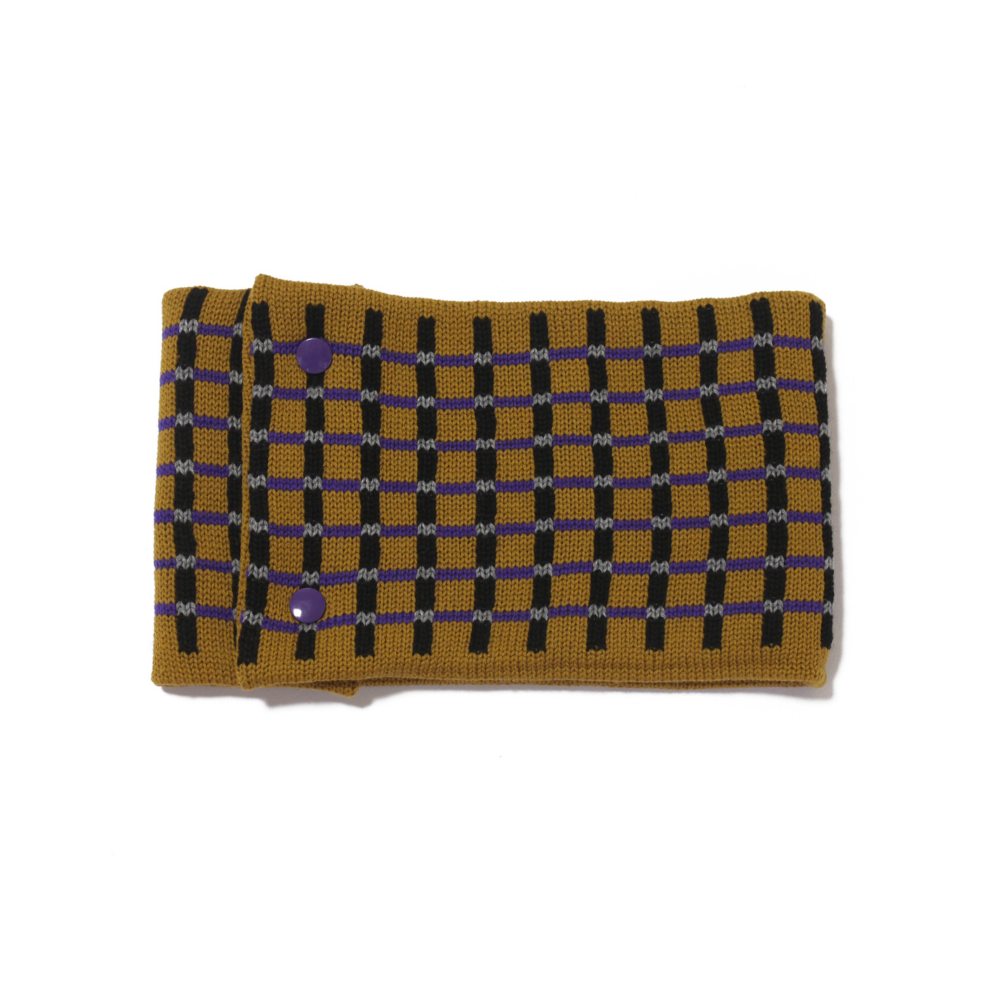 sciarpa ad anello senape nero viola grigio