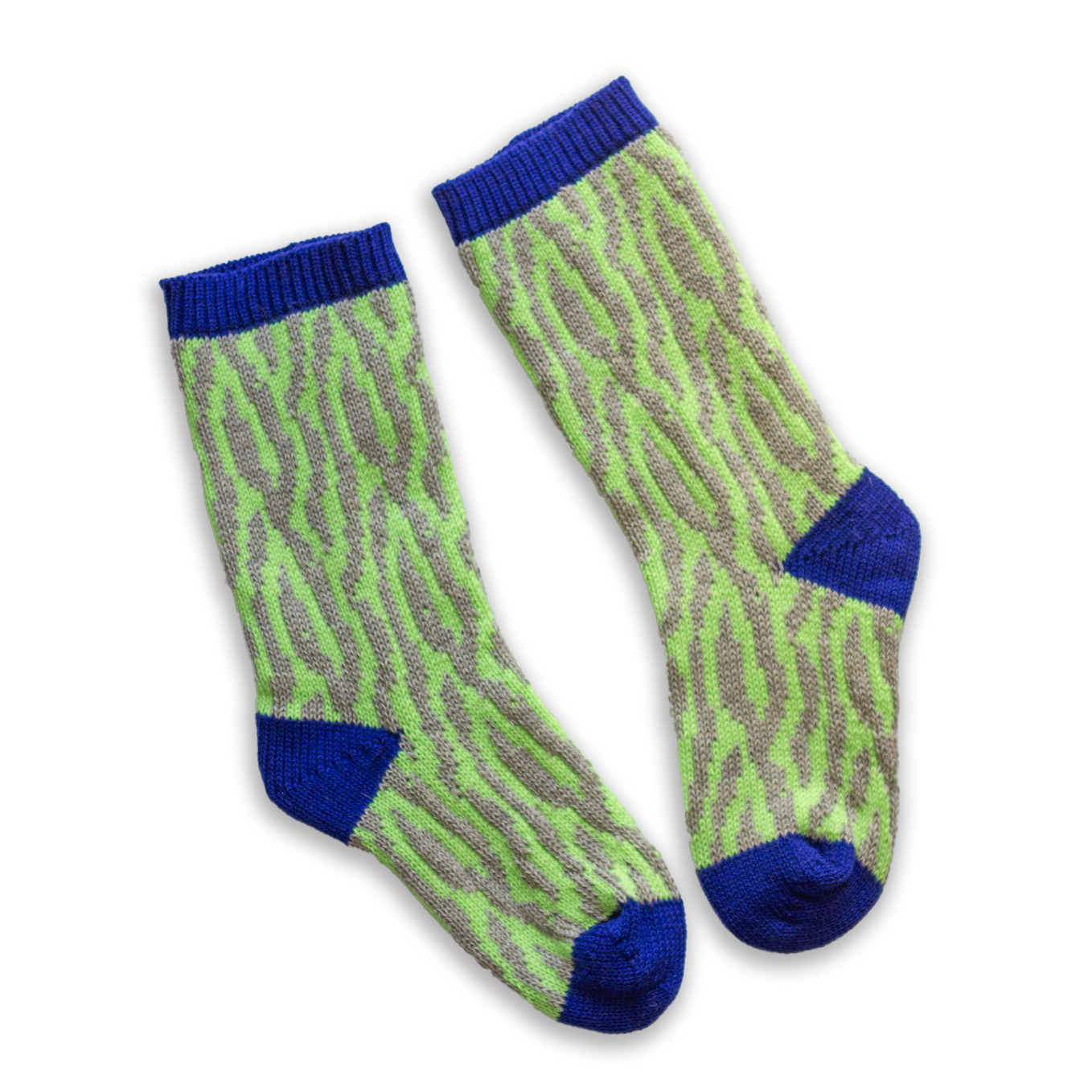 Calze Lana grigio verde fluo bluette 36-38