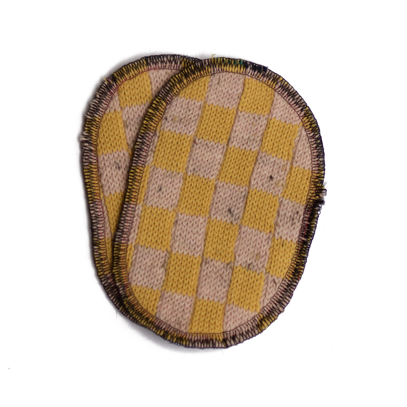 Toppa rosa tweed giallo